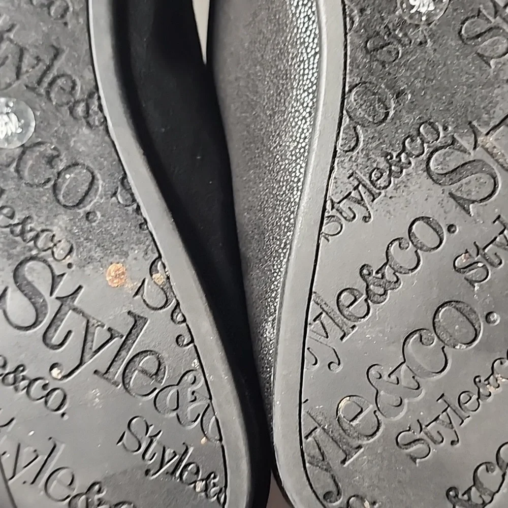 Style & Co. Black Sparkle Flats - Picture 6 of 7
